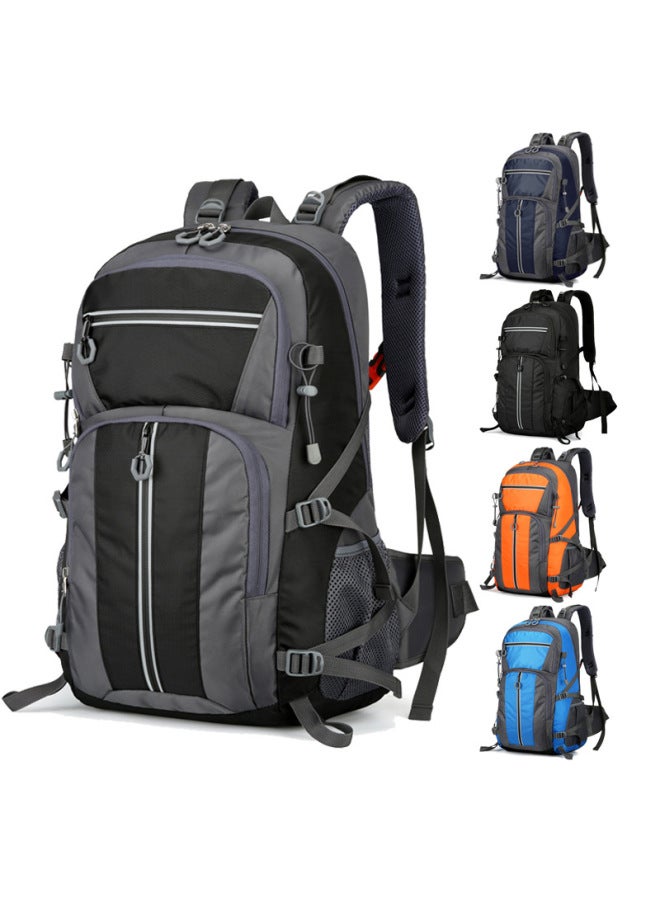 Waterproof Outdoor Climbing Bag Large Capacity Travel Double Shoulder Backpack Multifunctional Reflective Hiking Bag-Color:/Dark Blue-Capacity:50L - Image 2